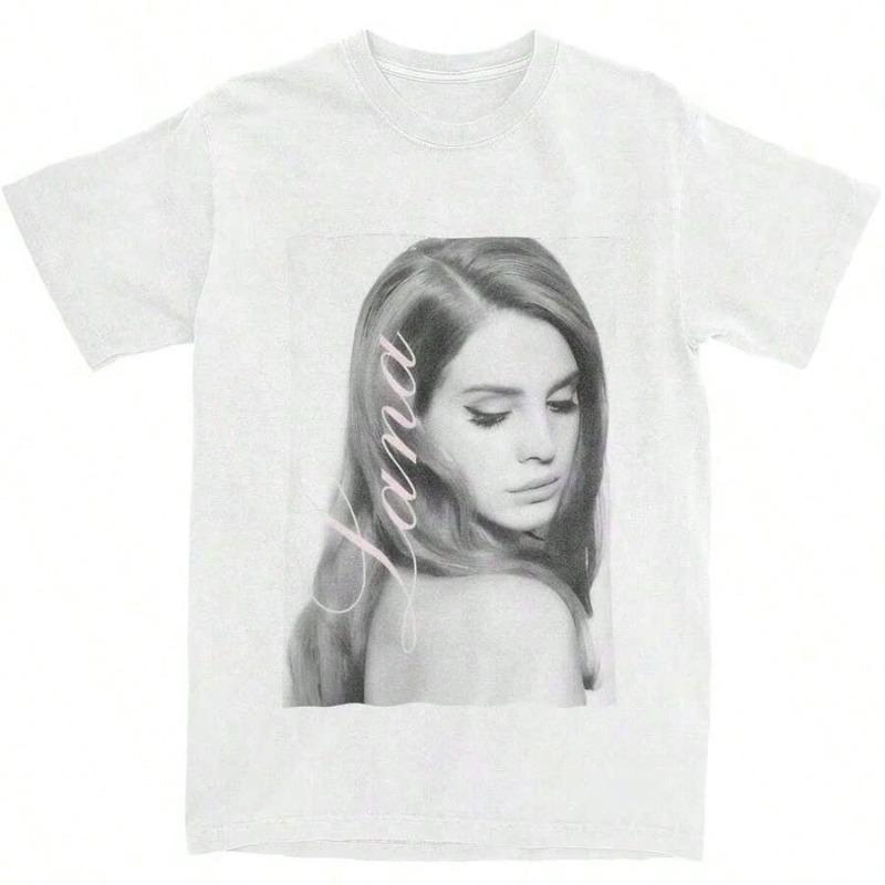 T-shirt Y2K Harajuku Retro T-shirt Trendy con Stampa di Lana Del Rey Stile Nuovo Estivo Adatta Sia per Uomini che per Donne