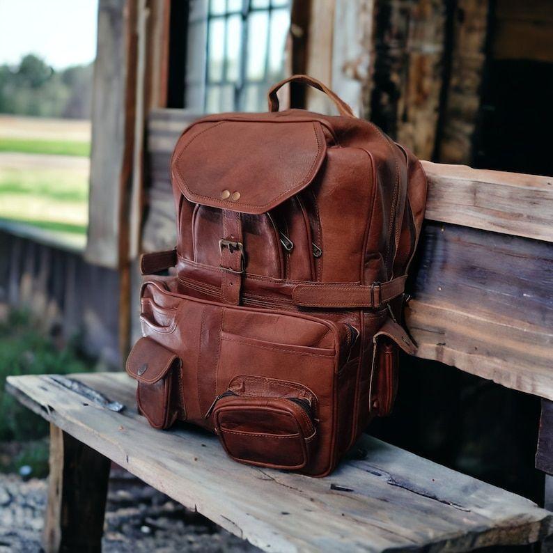 Leather Backpack Men, Traveling Bag, Backpack Leather Laptop Unisex Traveling Bag School Bag