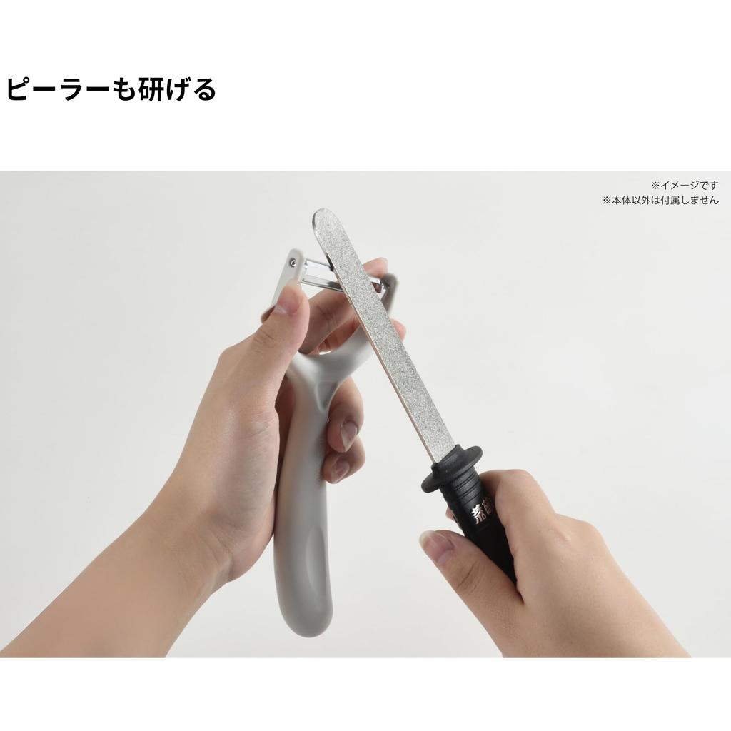 Takagi Diamond Kitchen Sharpener for Knife and Peeler Rough and Finishing Compatible with Stainless and Ceramic Sharpening and Reviving Sharpness