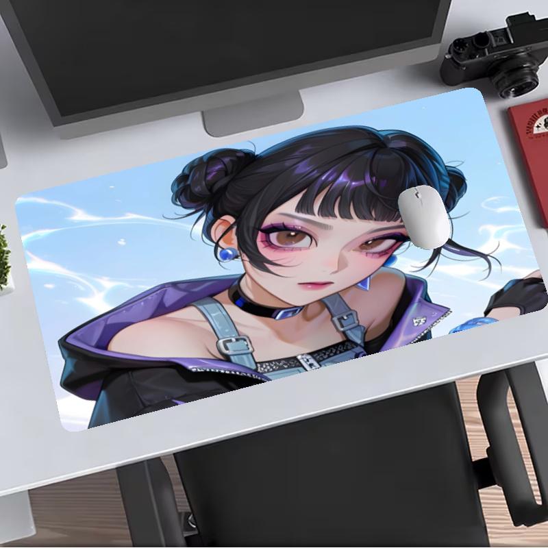 Zoey Extended Gaming Mouse Pad with Stitched Edges NonSlip Rubber Base Waterproof Desk Mat for Computer Laptop Office Gaming