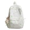 Schoolbag High Value Korean Version Ins Style Backpack Female Student Large Capacity Cute Cartoon Schoolbag Lightweight Simple Backpack