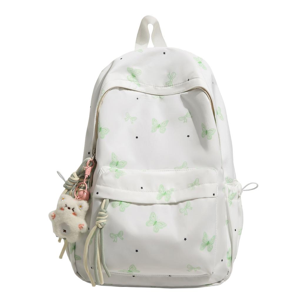 Schoolbag High Value Korean Version Ins Style Backpack Female Student Large Capacity Cute Cartoon Schoolbag Lightweight Simple Backpack