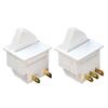 Fridge Door Lamp Switches Part White Housing 250VAC 0.25A 2 Pack for Kitchen Refrigerator Service and Daily Repair