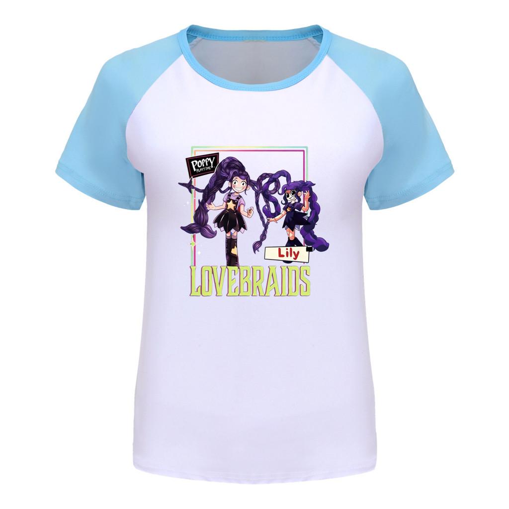 5594 Kids Girls Lily Lovebraids Raglan Sleeves Casual T-Shirt