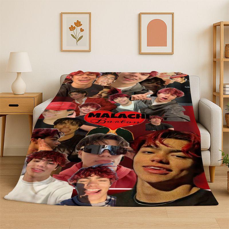 Fashion Malachi Barton Star Soft Flannel Throw Blanket,Warm Cozy Blanket for Bed,Couch,Sofa,Bedroom,Living Room,Travel,Picnic