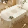 Waterproof Oval Rectangular Universal Table Washable Tablecloth Oil Resistant Light Color Printed Household Dining Tables Fabric
