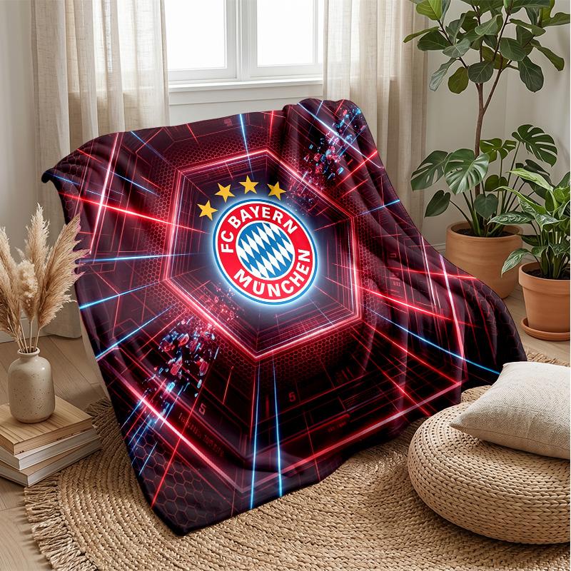FC Bayern München Thema Decke Weiche Flanelldecke Plüsch Überwurfdecke Gemütliche Sofa Bett Decke für Heimdekoration