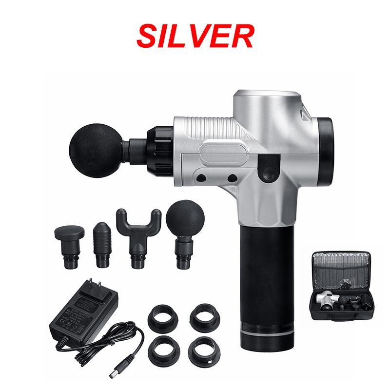 4 Heads High Frequency Vibrating Electronic Therapy Body Massage Guns Massage Guns Set Body Relaxing Guns Pain Relief 110-240V