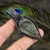 Prehnite, Moonstone Copper Wire Wrap Jewelry Pendant 2.99" I9c29