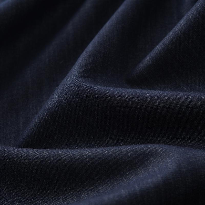 Dam Sommar 2025 Mörkblå högmidjade vida korta jeans