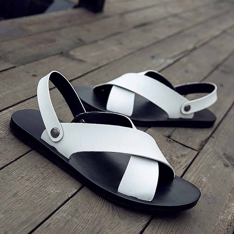 Men Sandals Summer Elegantes Beach Sandals Men Shoes Leather Holiday Outdoor Male Retro Comfortable Casual Sandals Men Sneakers