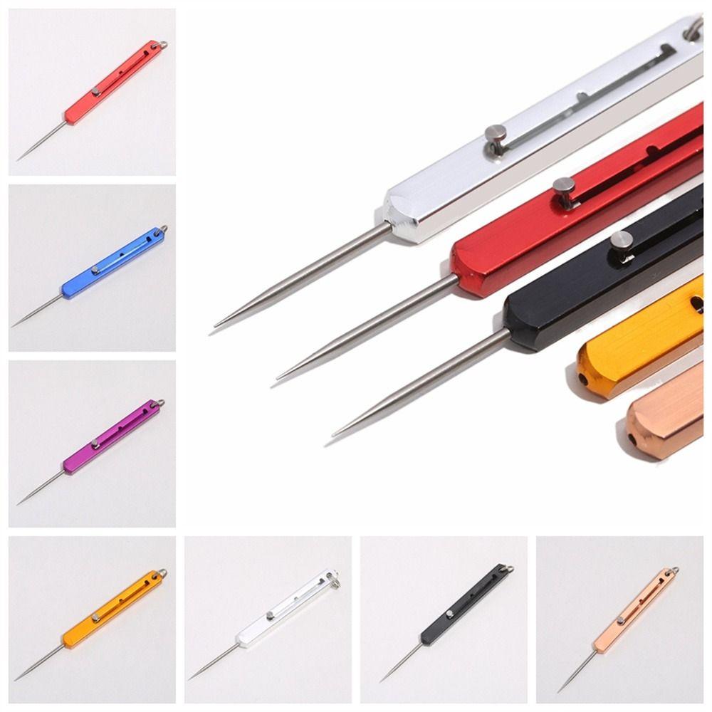Telescopic Titanium Toothpicks Push-pull Fruit Toothpick Convenient Metal Toothpick Camping Tool