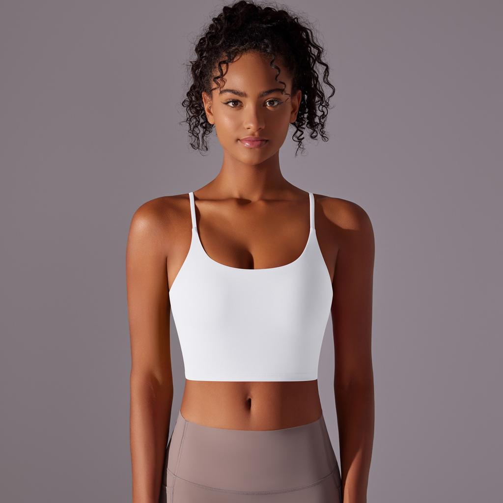 New Camisole Sports Bra With Beautiful Back, Nude And Tight Fitting Yoga Bra, Worn For Running And Fitness, Top For Women