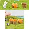 Adorable Rabbit Eat Carrot Diy Resin Figurine Perfect For Lifelike Micro Craft Decor