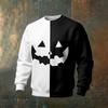 Men's Halloween Print Long Sleeve Neck Sweatshirt Casual Sports Pullover