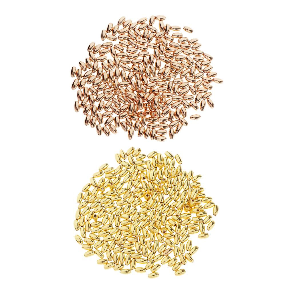 

100 шт. металлические овальные свободные бусины-разделители для изготовления ювелирных изделий 18-каратного золота 1