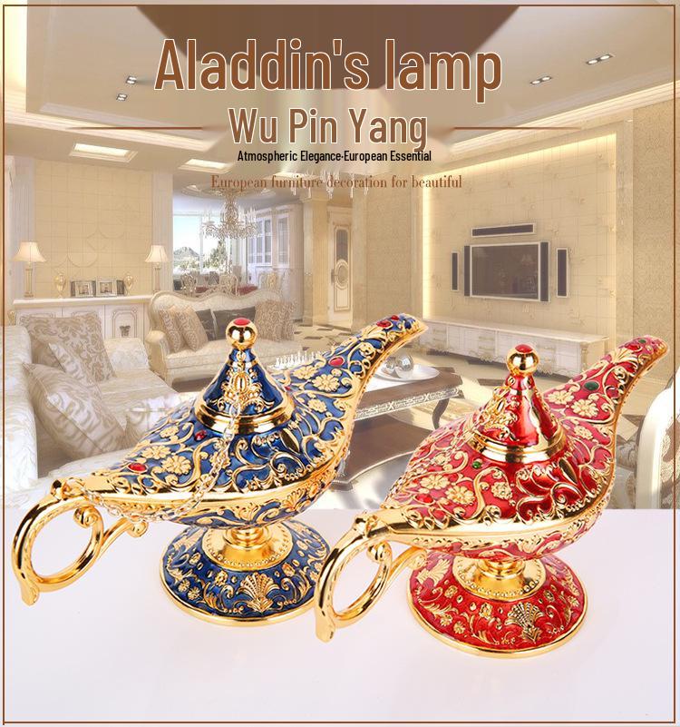 Aladdins Retro Europäischer Stil Blech Wunschlampe Ornament