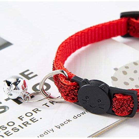 Pxcl Cat Collar Pet Cat Collar With Bell Cat Face Collar Safety Buckle Cat Collar Glitter Collar