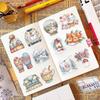 PVC Christmas Party Stickers 50PCS Removable Cartoon Designs For Kids Adults