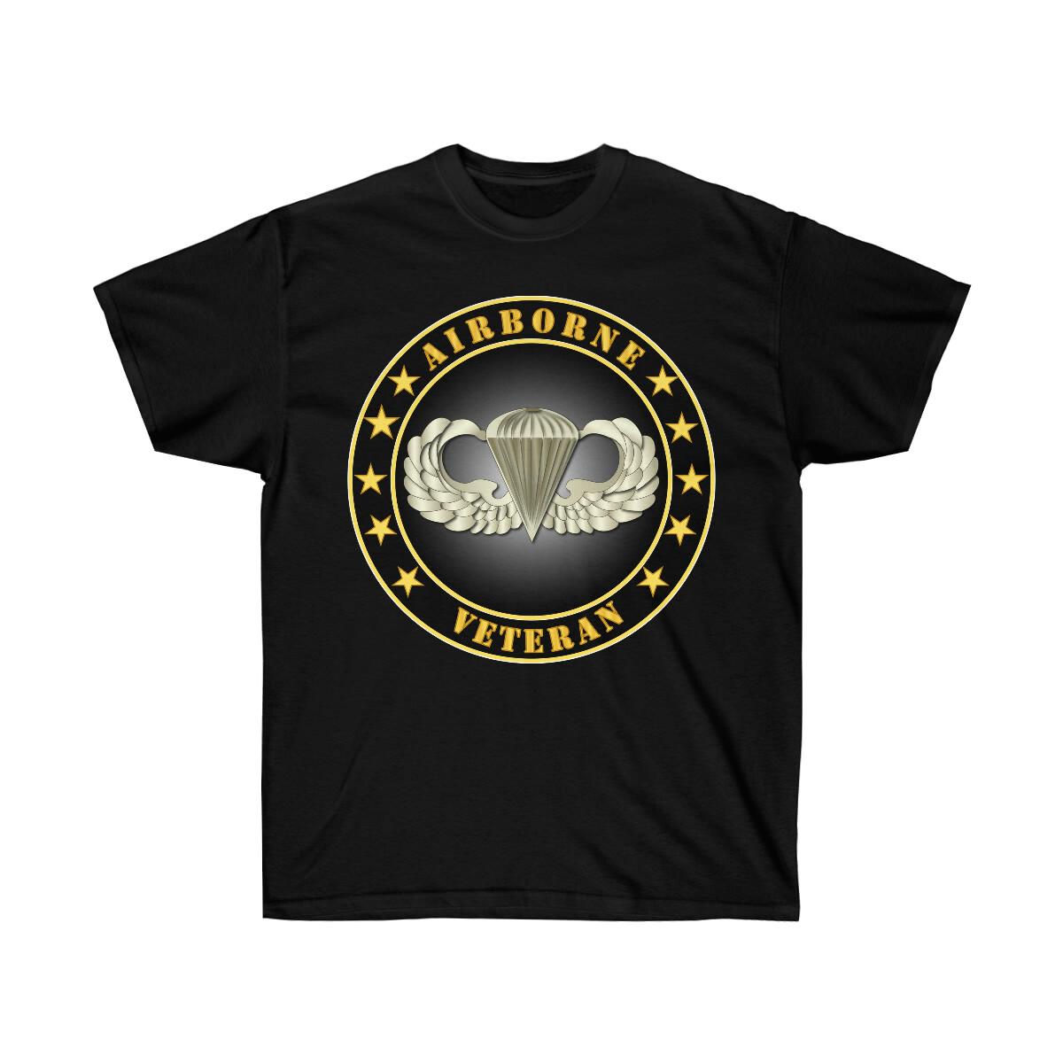 Classic Unisex Ultra Cotton Tee Airborne Veteran M