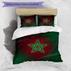 Set Biancheria da Letto Stampata Calcio Marocco 3 Pezzi Set Copriletto Accogliente Traspirante come Regalo per Inaugurazione Casa Vacanze