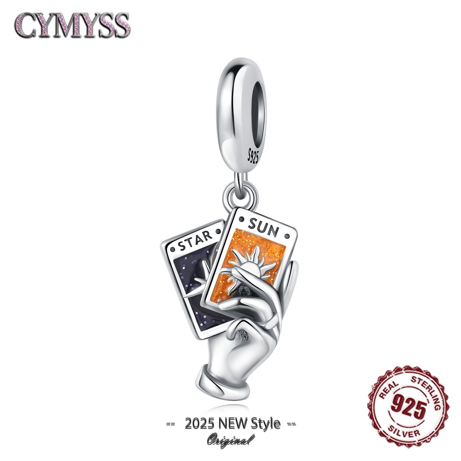 

Lovers Charms S925 Silver Star Moon Sun Magic Tarot Cards Pendant Exquisite Bracelets Necklace DIY Birthday Party Gifts
