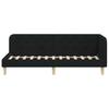 Corner Bed Frame Black 80 X 200 Cm Fabric