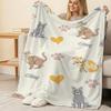 Cat Themed Flannel Blanket – Soft Fuzzy & Cozy Warm, Ideal for Home, Dorm, Christmas & Halloween