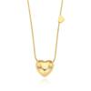 [MORE! HEART] Gold Volume Heart Necklace OTNP23507NYY