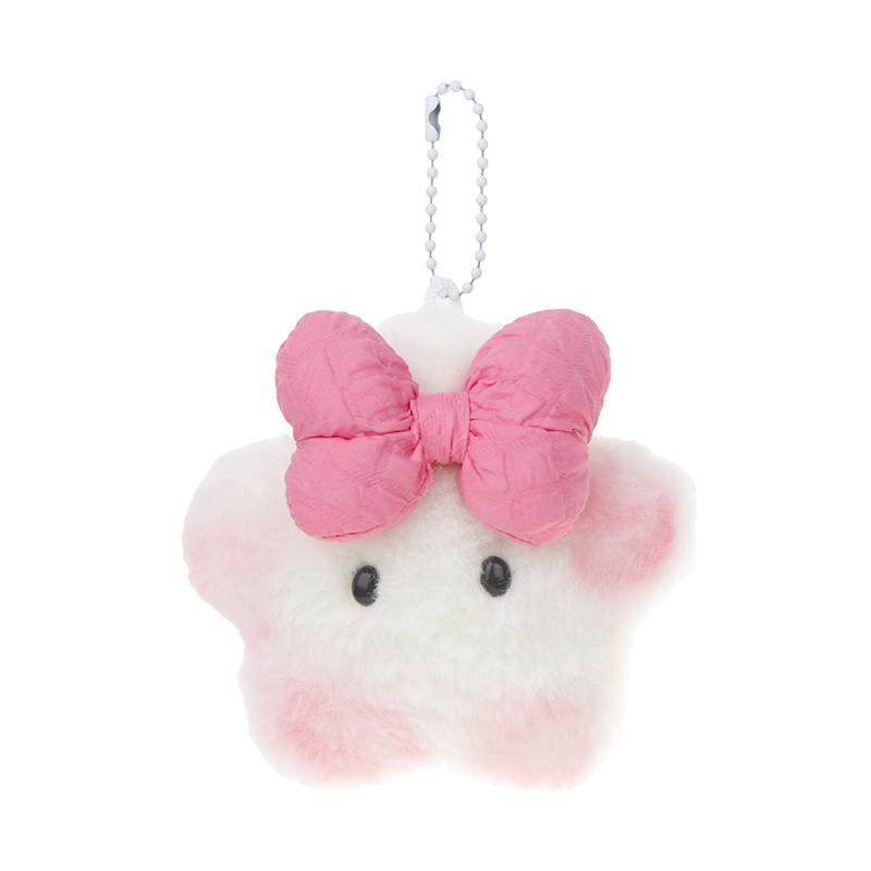 Squeaking Plush Toy Pink Bowknot Capibara Pendant Soft Stuffed Doll Keychain Car Key Ring Backpack Bag Decor Kid Gift