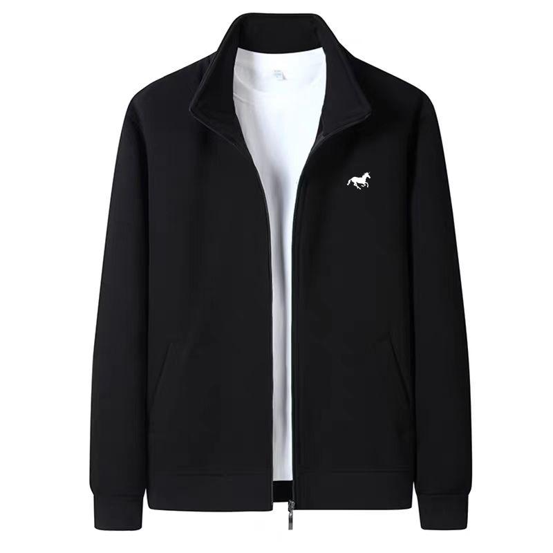 Men's Casual Sports Solid Color Pullover Sweatshirt for Autumn and Winter, Men's Fashionable Printed Non Velvet Sweatshirt