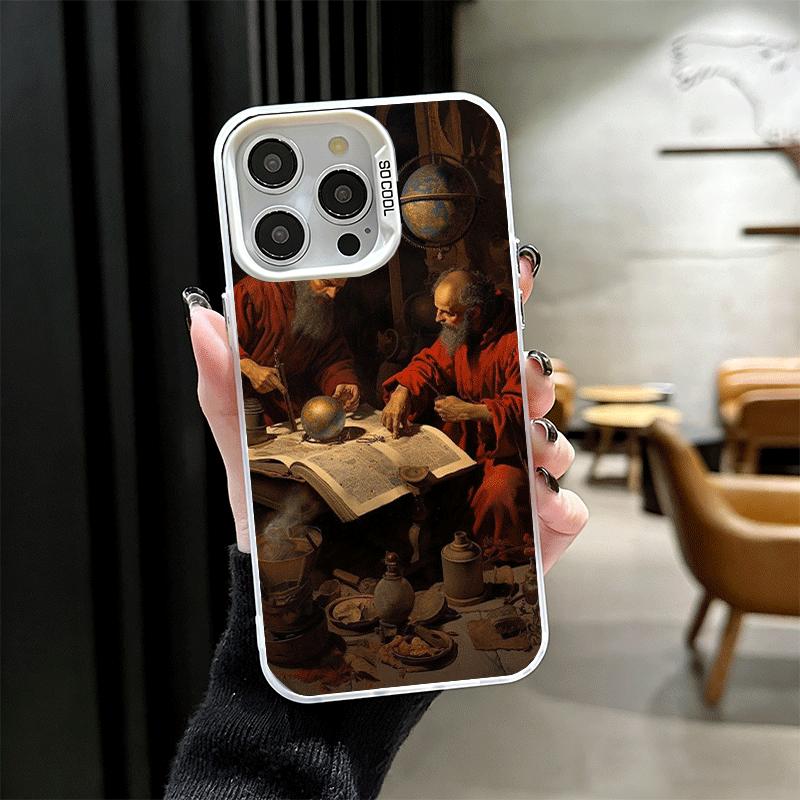 Renaissance Ästhetik Kunst Malerei Weiche Handyhülle für iPhone 15 16 17 Pro Max 17Air 16E 14 Plus 13 12 Mini Stoßfeste Hülle Ba