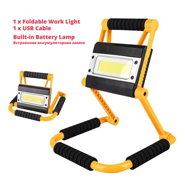 Super Bright Led Work Light USB Rechargeable Outdoor Folding Camping Lamp Portable Search Lantern COB LED Floodlight