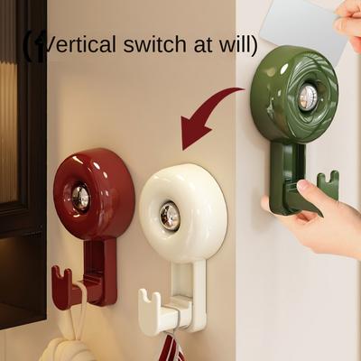 Punch-Free Suction Cup Hooks Wall Mounted Strong Load-Bearing Bathroom Towel Holder Coat Hanger for Kitchen Bathroom Accessories
