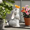 Solar Rabbit Statue: Creative Cartoon Garden Ornament for Courtyard Landscaping