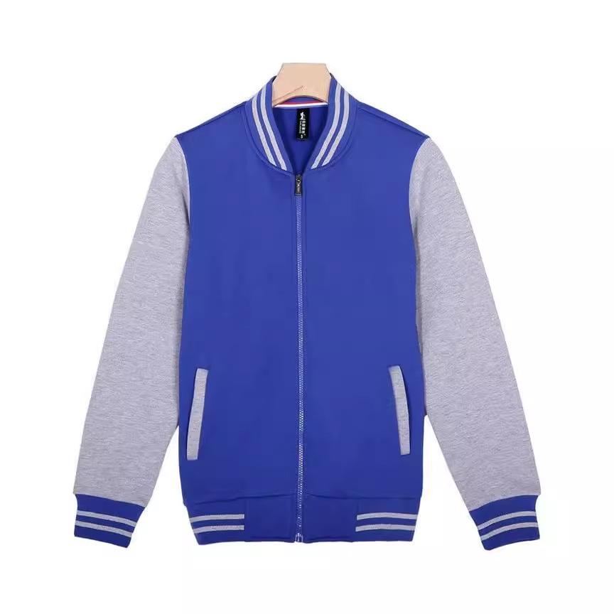 

Korean Velvet Zip-Up Baseball Jacket - Comfortable Casual Uniform with Custom Logo Option XXL