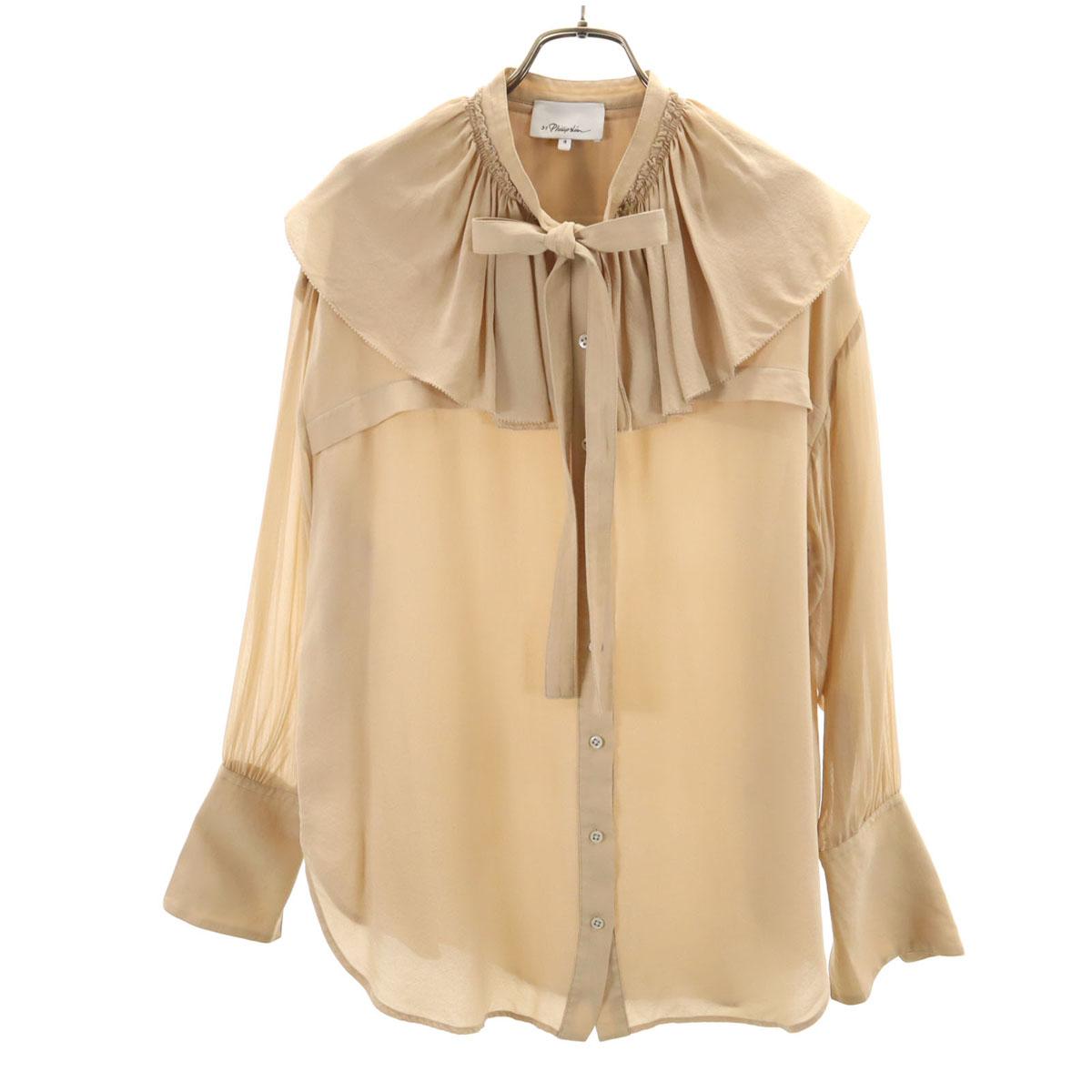 

3.1 Phillip Lim silk Long sleeve blouse 4 beige shirt Women Used