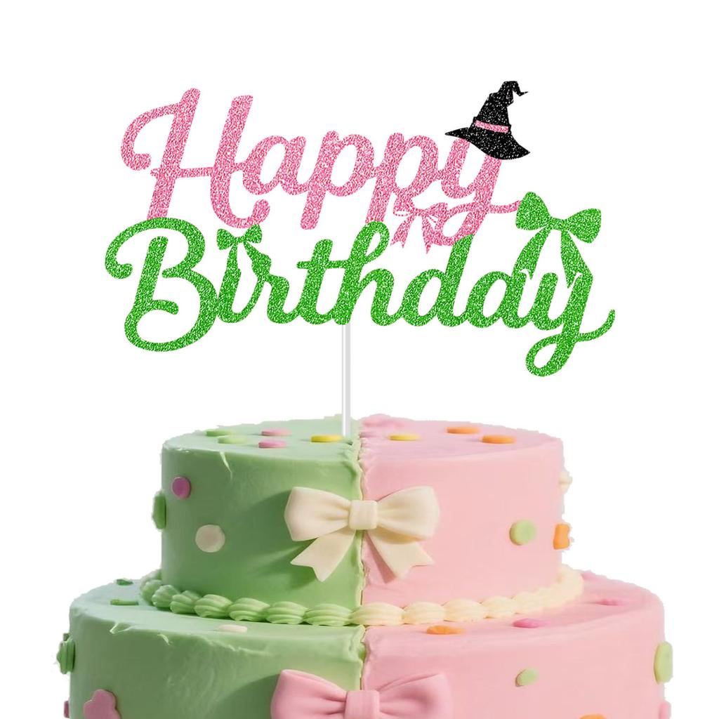 Theme Birthday Cake Card Insertion Bow Witch Hat Birthday Cake Decoration Plugin