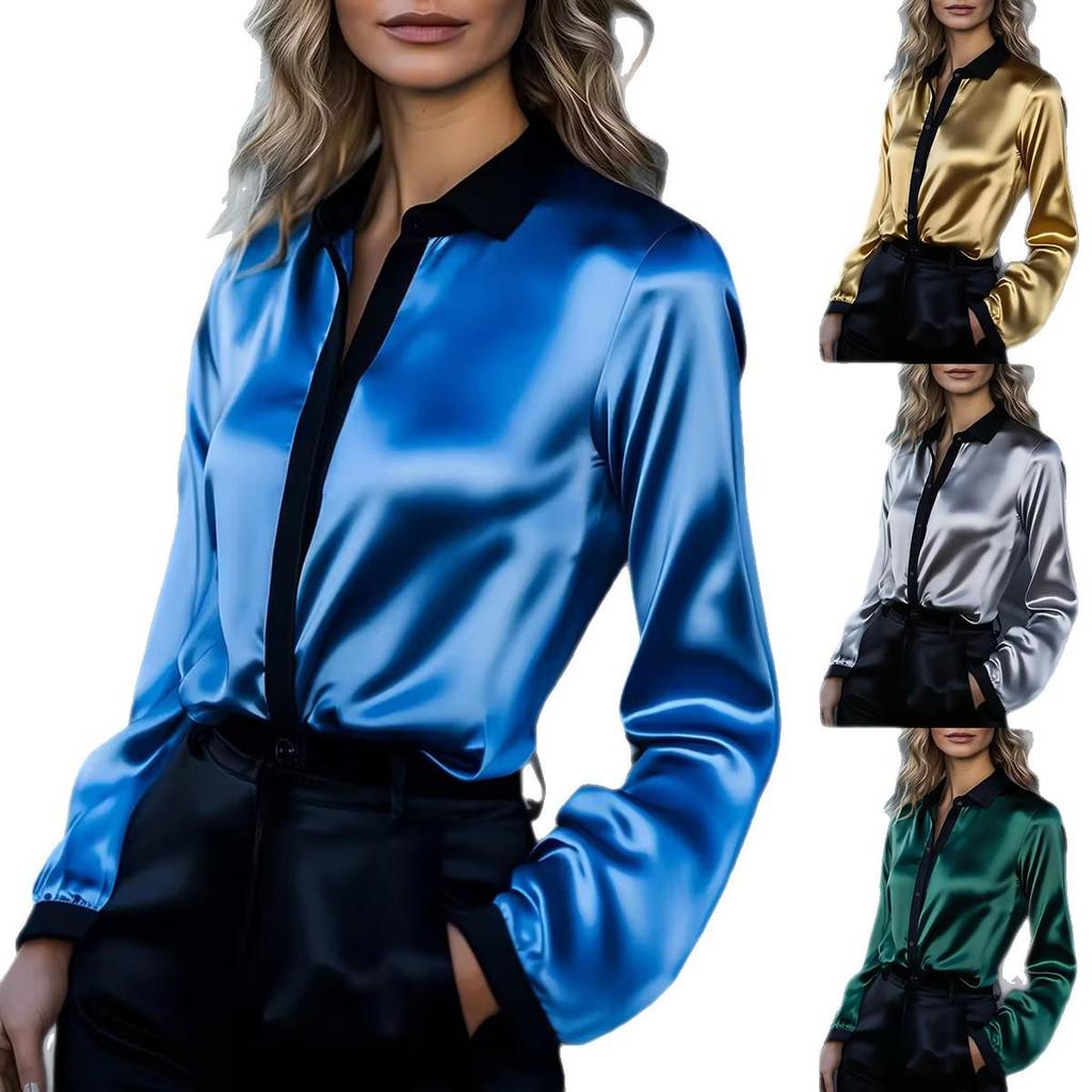 2026 Spring Women's European & American Soft Silk Long-Sleeved Shirt - New Exclusive Top