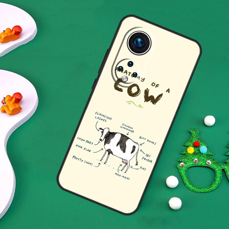 

Cute Cow Moo Case For Honor Magic 7 5 6 Lite 50 70 90 200 Pro X9c X9b X9a X8a X7a X6a X8 X9 X8b Cover Honor 200 Lite