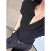 Women's Elegant Deep V Neck Short Sleeve Button Down Slim Fit Knit Top Casual Solid Color Basic Tee