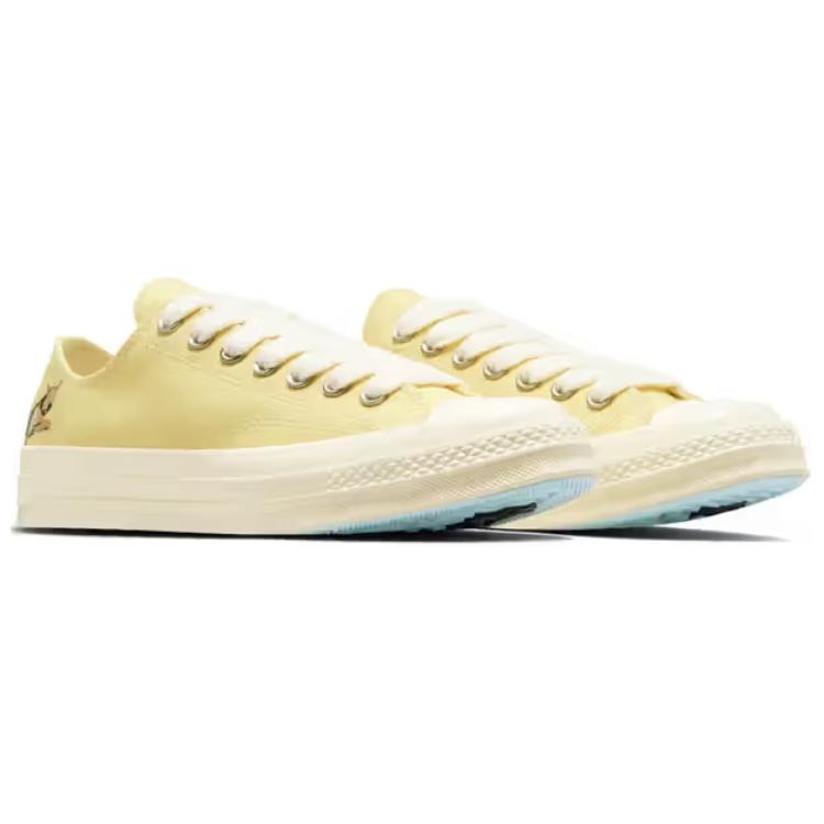 GOLF le FLEUR* x Converse Chuck 70 Soft and Comfortable Non-slip Durable Low-top Skate Shoes Unisex Yellow