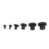 10Pcs Black Silicone Rubber Snap-on Hole Plug  3 3.5 5  8 to 12mm Blanking End Caps Seal Stopper