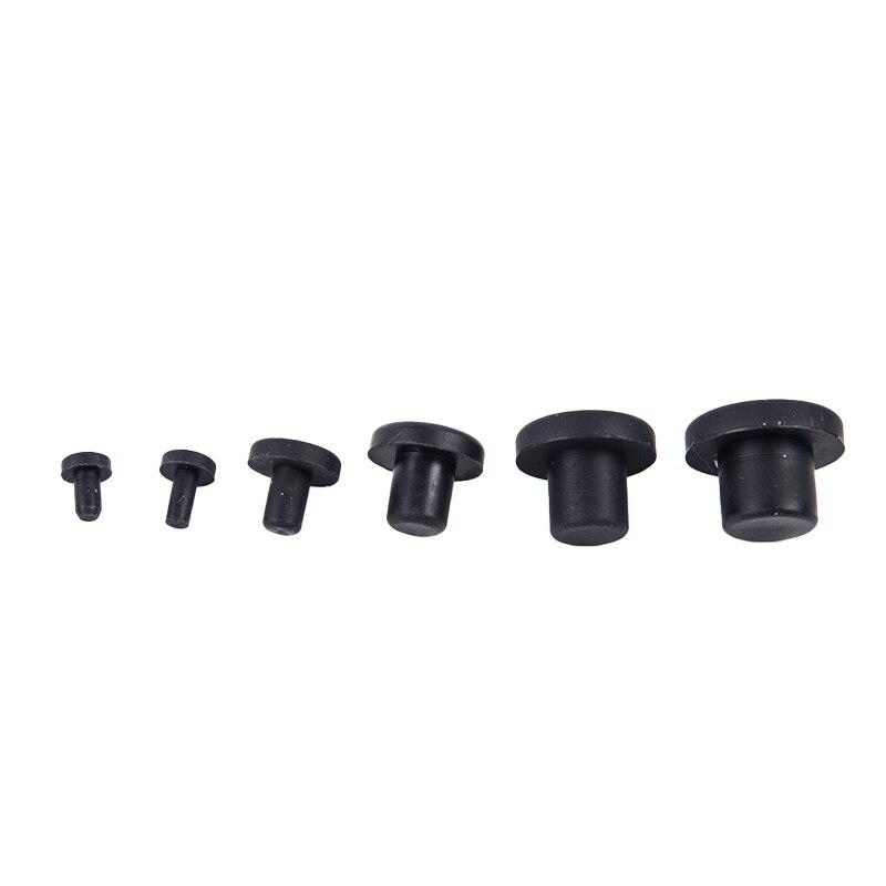 10Pcs Black Silicone Rubber Snap-on Hole Plug  3 3.5 5  8 to 12mm Blanking End Caps Seal Stopper