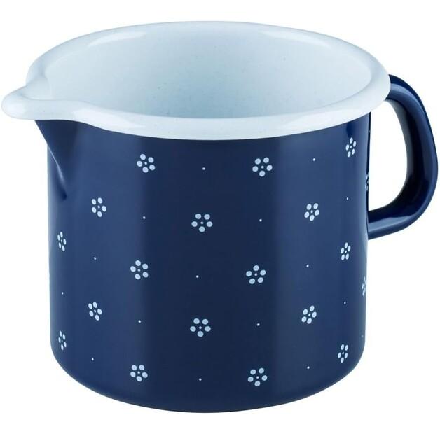 

Кастрюля с носиком Riess Country цветок голубой 12см 1л (0040-073)
