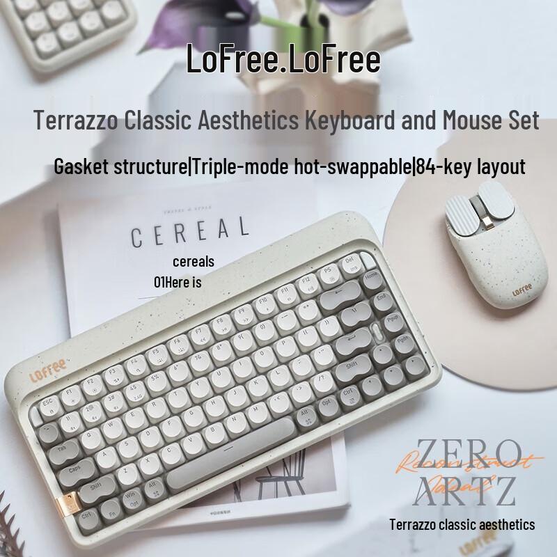 

LOFREE Terrazzo Tri-Mode Wireless Mechanical Keyboard & Mouse Set