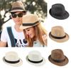 Breathable Wide Brim Beach Hats Ribbon Decoration Summer Weave Shade Sun Caps Straw Hat Fedoras