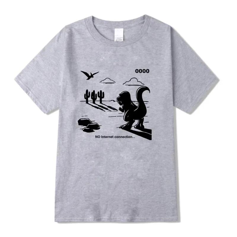 Men's T-shirt100%cotton Casual Funny Dinosaur Print T-shirt Loose O-neck Tshirt Short Sleeve T-shirt Male Tee Shirts Topss