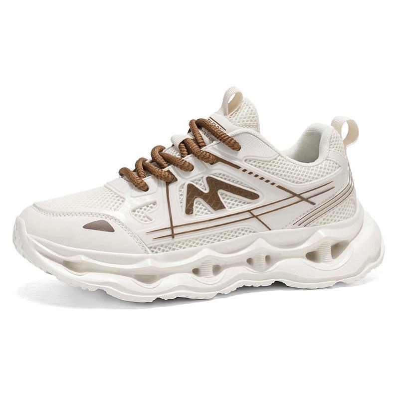 Summer Men's Shoes New Breathable Mesh Shoes Men's Sports Shoes Versatile Platform Casual Running Dad Shoes