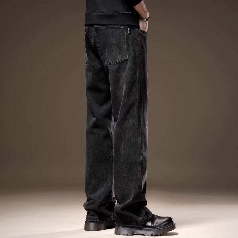 Men's American Style Loose Straight Washed Jeans